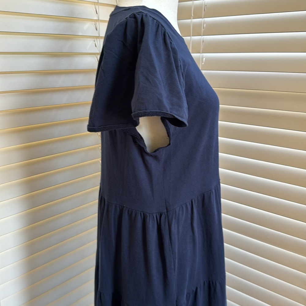 JCrew- Knit Broken-in-Jersey-Tiered Mini Dress - Picture 6 of 10